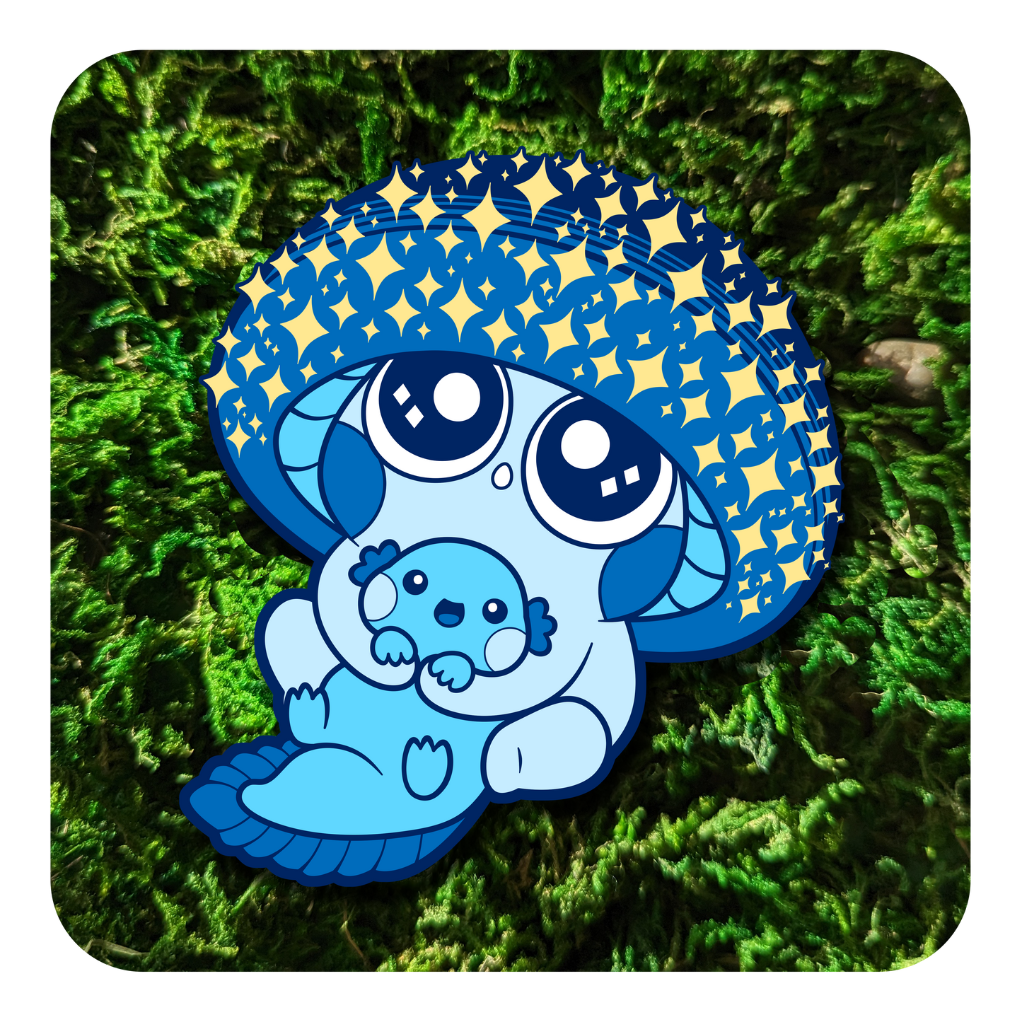 Blue Sparkle Mushkin Sticker **PREORDER**