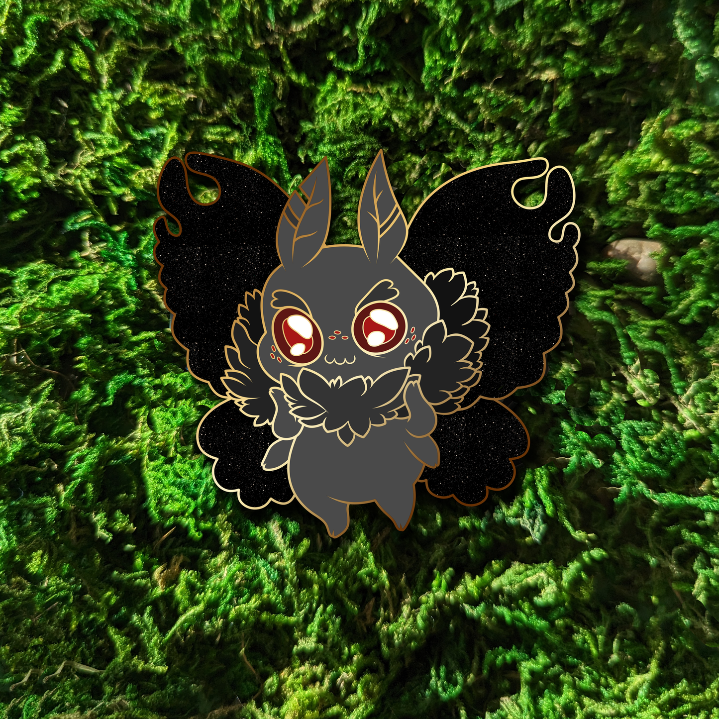 Black & Gold Mothman Sticker **PREORDER**