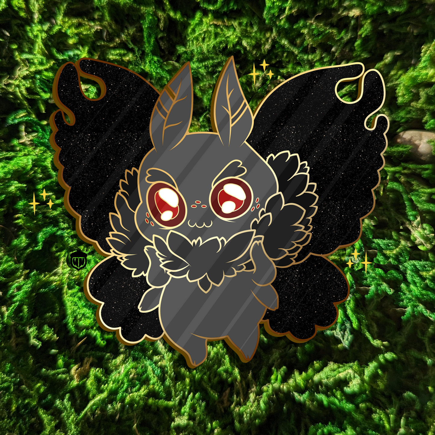 Black & Gold Mothman Enamel Pin **PREORDER**
