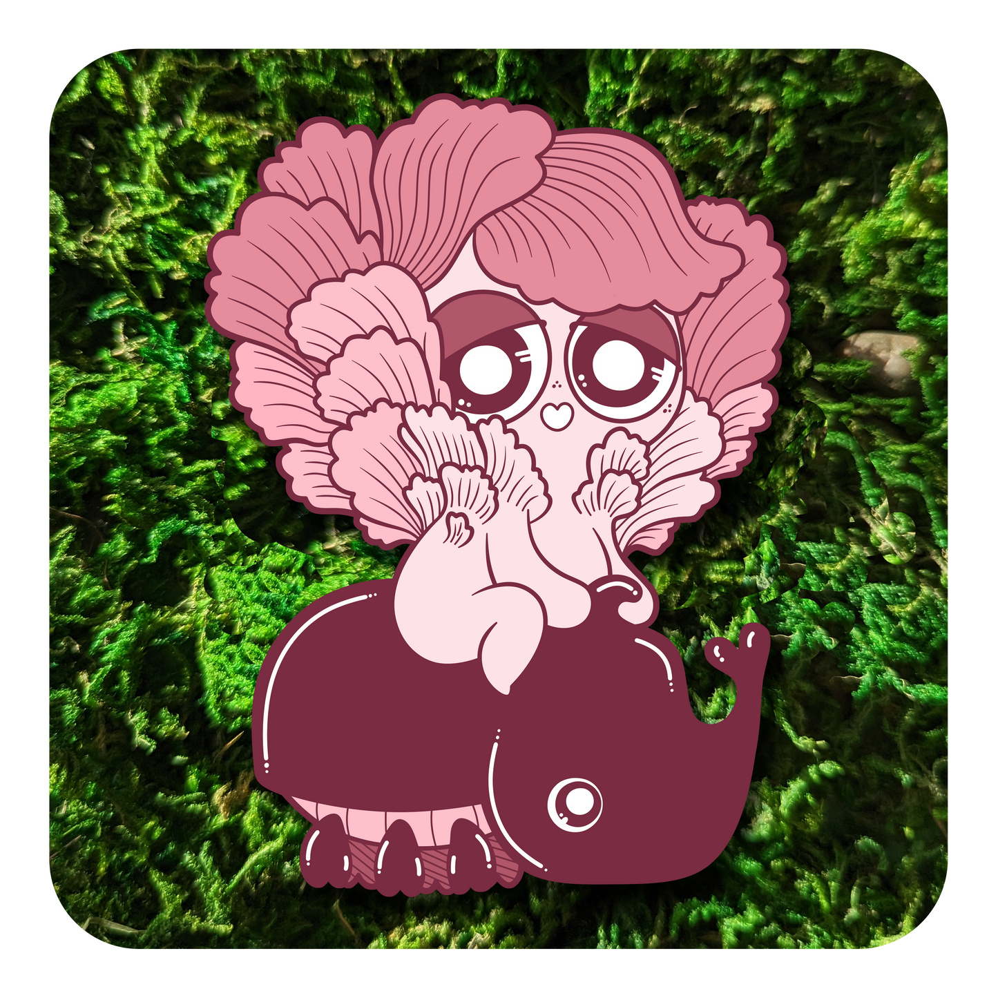 Pink Oyster Mushkin Sticker **PREORDER**