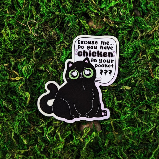 Cat Pocket Chicken Sticker