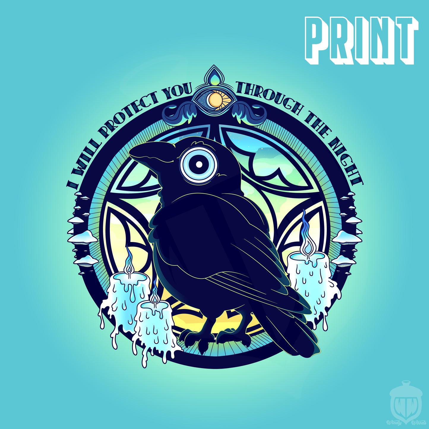 Ikarus Raven Evil Eye Poster