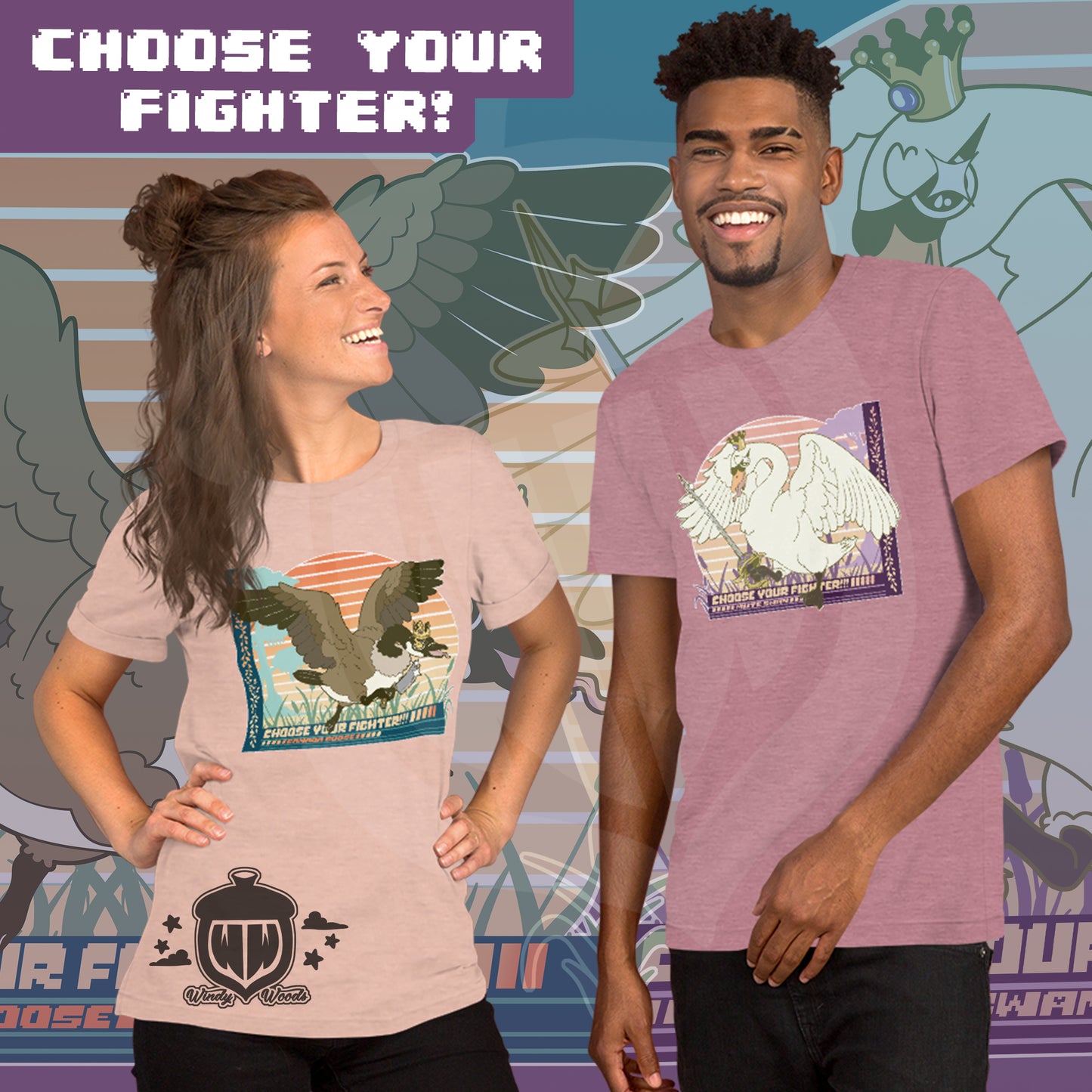 Choose Your Fighter Mute Swan Unisex t-shirt