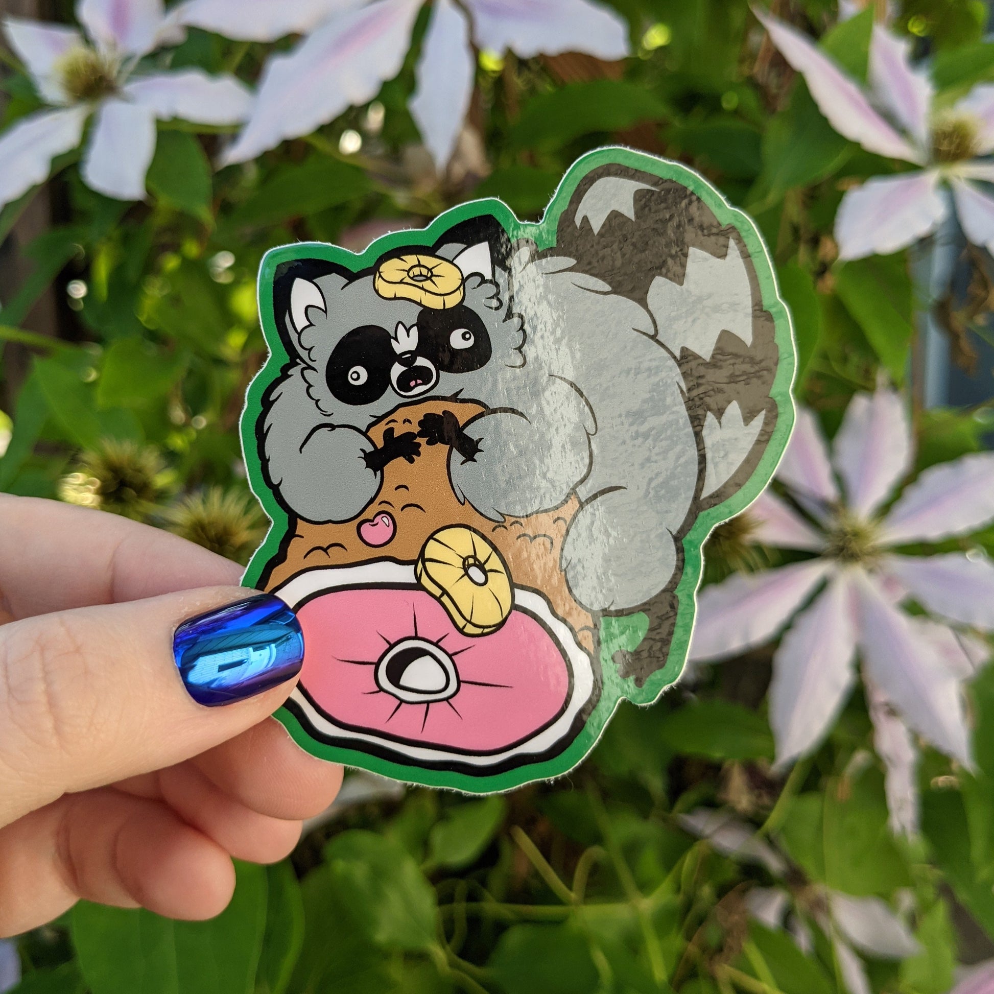 Ah Ham! Raccoon Sticker – Windy Woods Designs