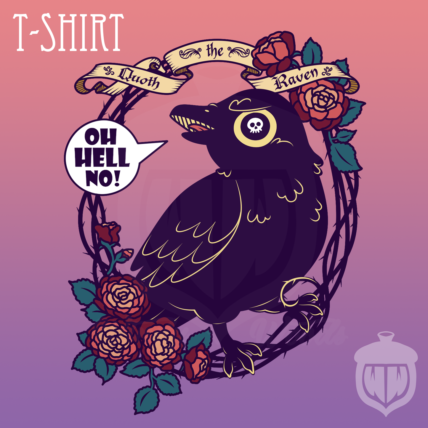 Ikarus Quoth the Raven Unisex t-shirt